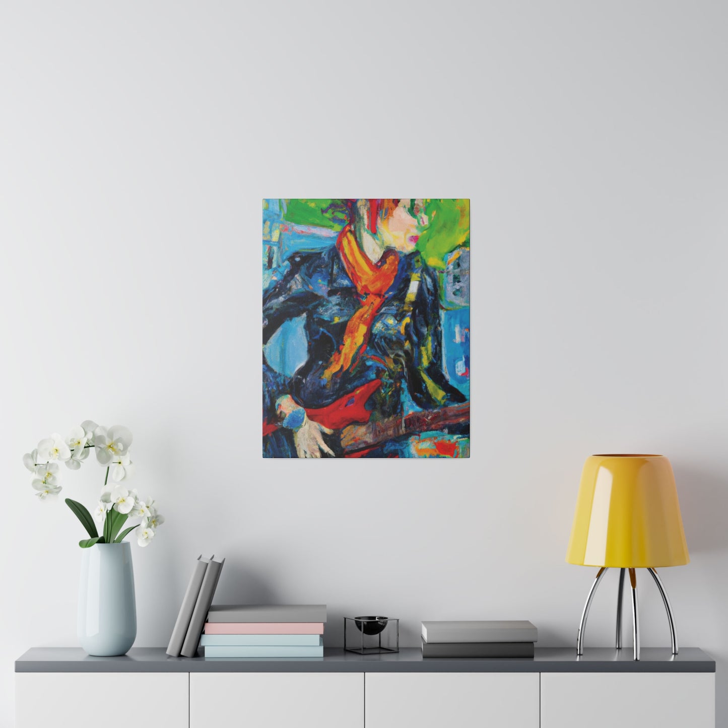 935O - Rockstar Oil Painting Style Print | Poster | Home Decor | Wall Art | Music Art | Canvas