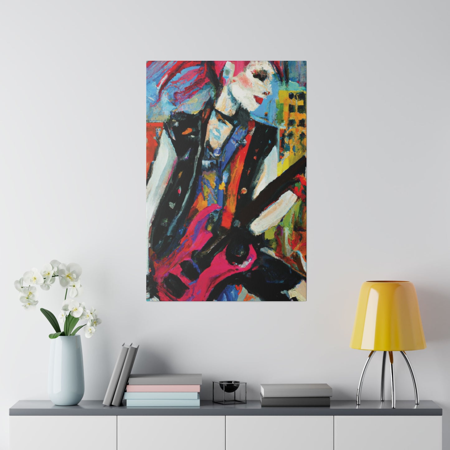 6735O - Rockstar Oil Painting Style Print | Poster | Home Decor | Wall Art | Music Art | Canvas