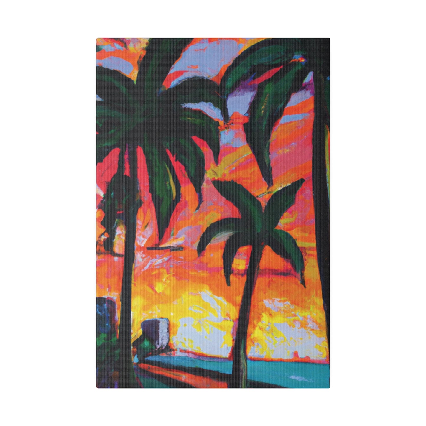 5471R - Miami Beach Sunset Painting Print | Miami | Beach | Sunset | Poster | Home Decor | Wall Art | Canvas