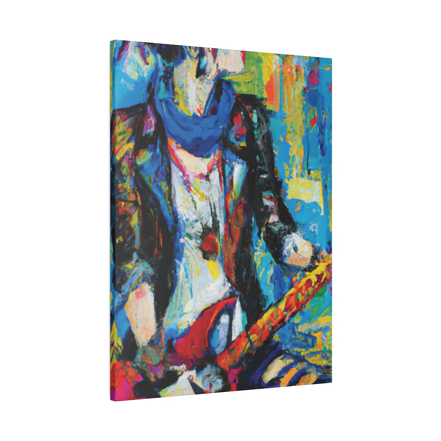 2583Q - Rockstar Oil Painting Style Print | Poster | Home Decor | Wall Art | Music Art | Canvas