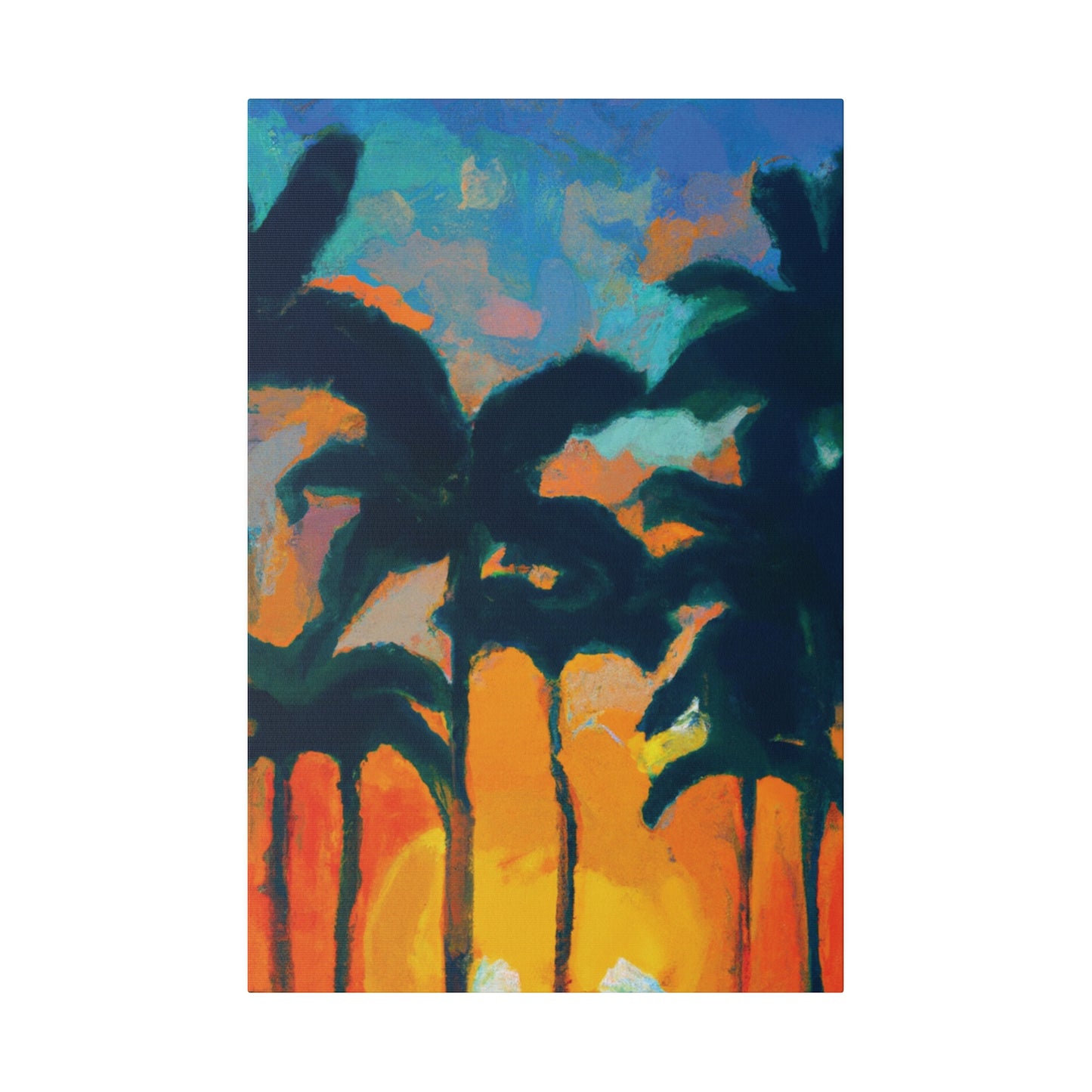 6877B - Miami Beach Sunset Painting Print | Miami | Beach | Sunset | Poster | Home Decor | Wall Art | Canvas