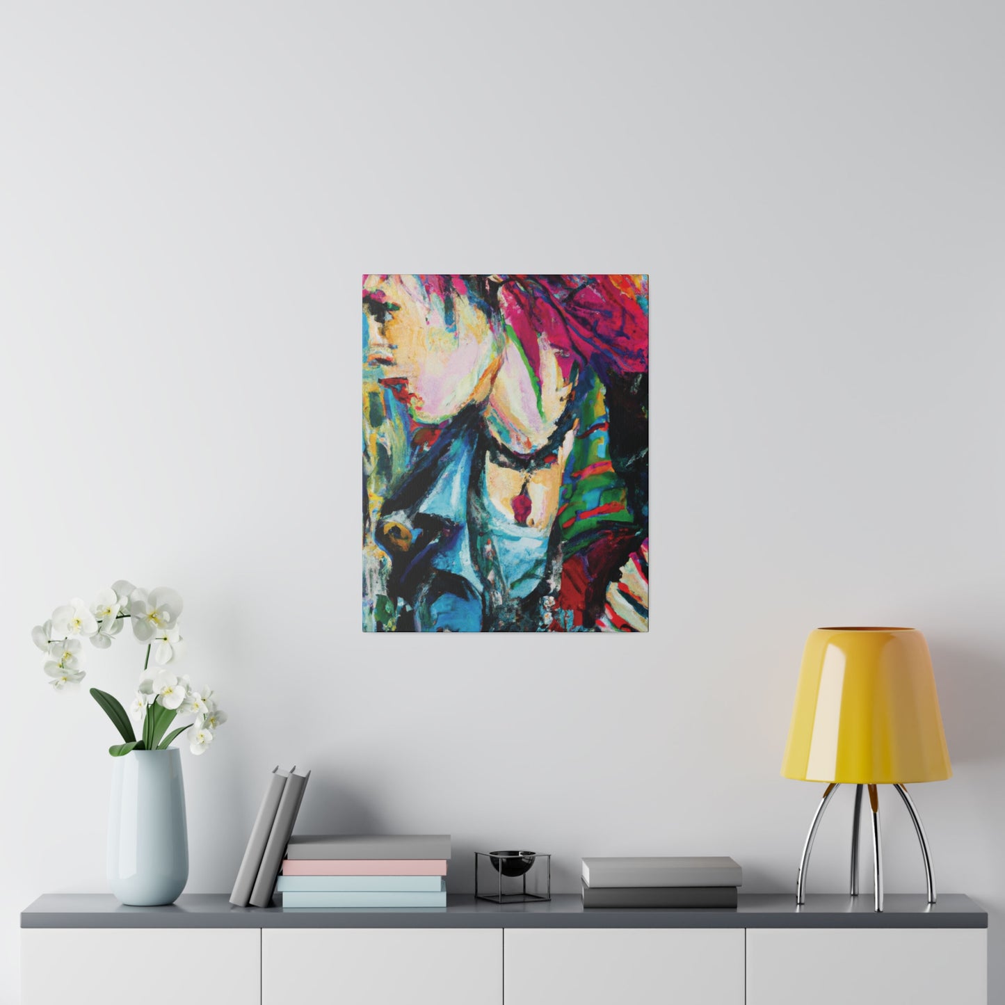 4106Q - Rockstar Oil Painting Style Print | Poster | Home Decor | Wall Art | Music Art | Canvas