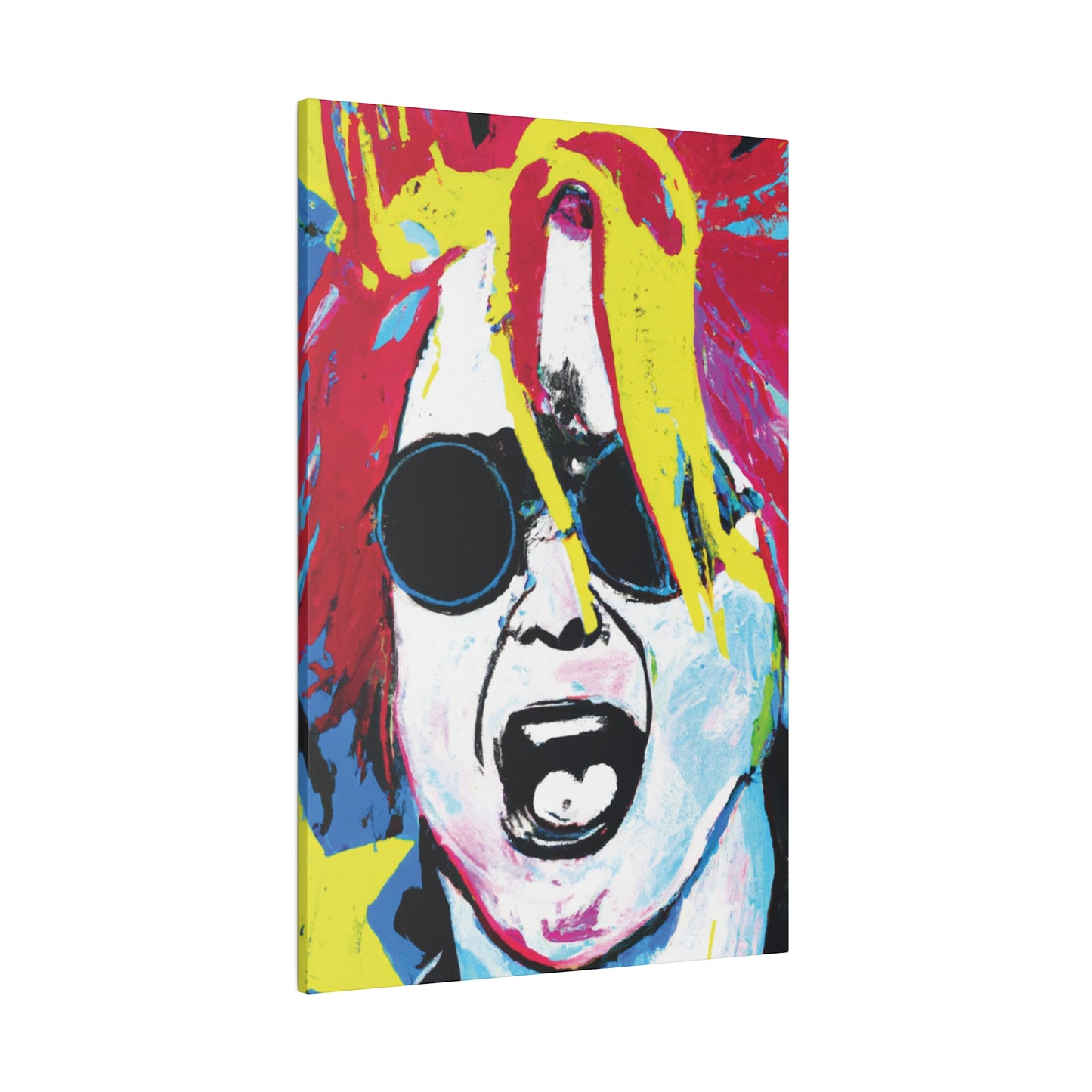 9456X - Rockstar Painting Print | Face | Abstract | Poster | Home Decor | Wall Art | Music Art | Canvas