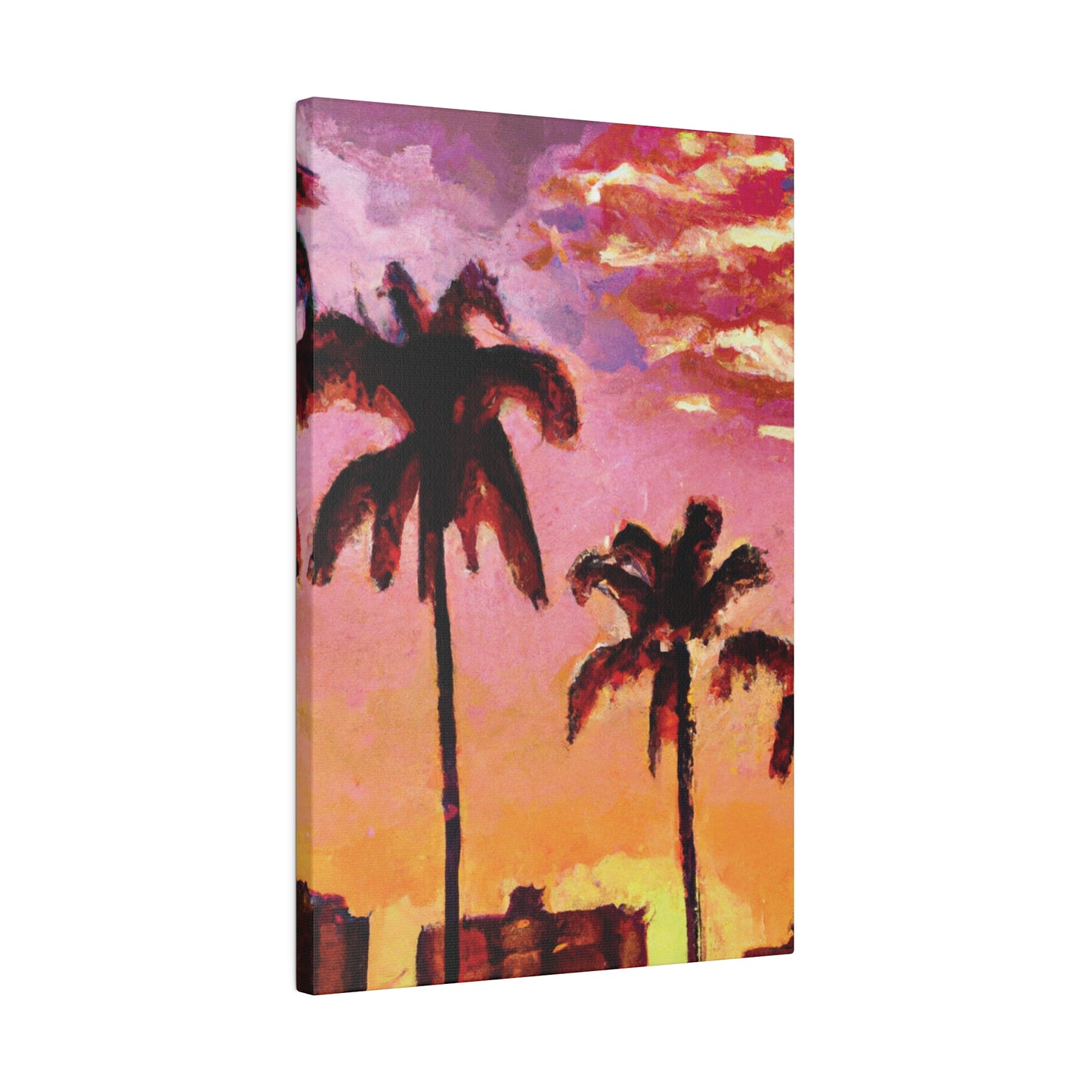 7485A - Miami Beach Sunset Painting Print | Miami | Beach | Sunset | Poster | Home Decor | Wall Art | Canvas