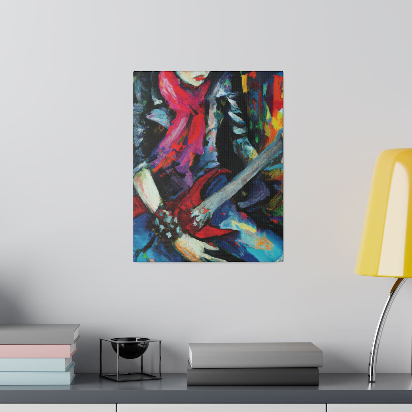 834A - Rockstar Oil Painting Style Print | Poster | Home Decor | Wall Art | Music Art | Canvas