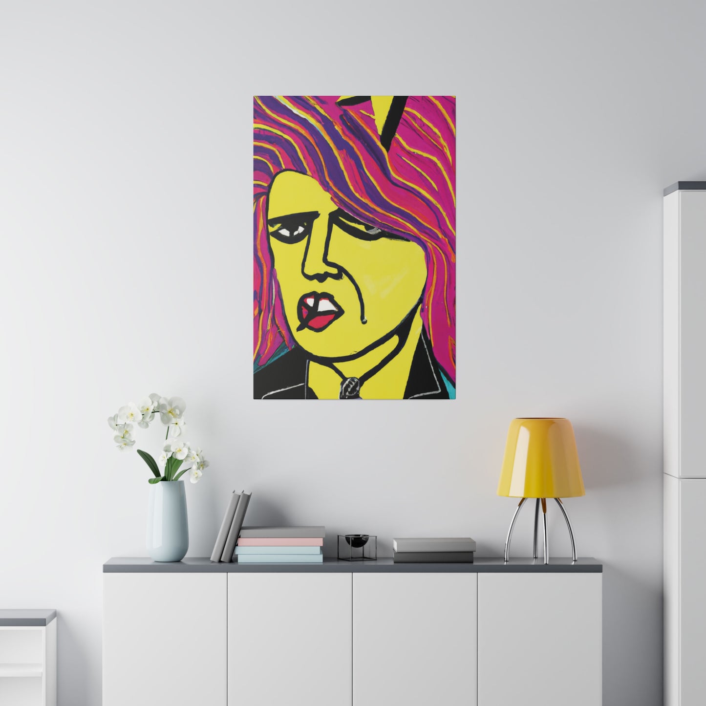 6639Q - Rockstar Painting Print | Face | Abstract | Poster | Home Decor | Wall Art | Music Art | Canvas