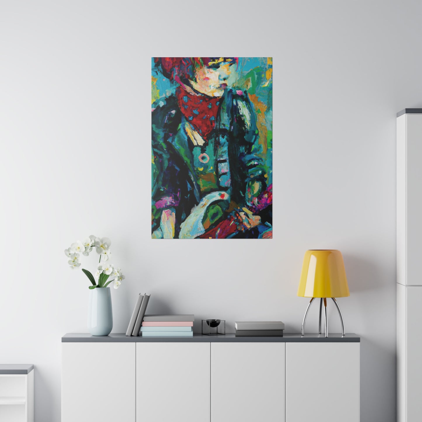 7263A - Rockstar Oil Painting Style Print | Poster | Home Decor | Wall Art | Music Art | Canvas