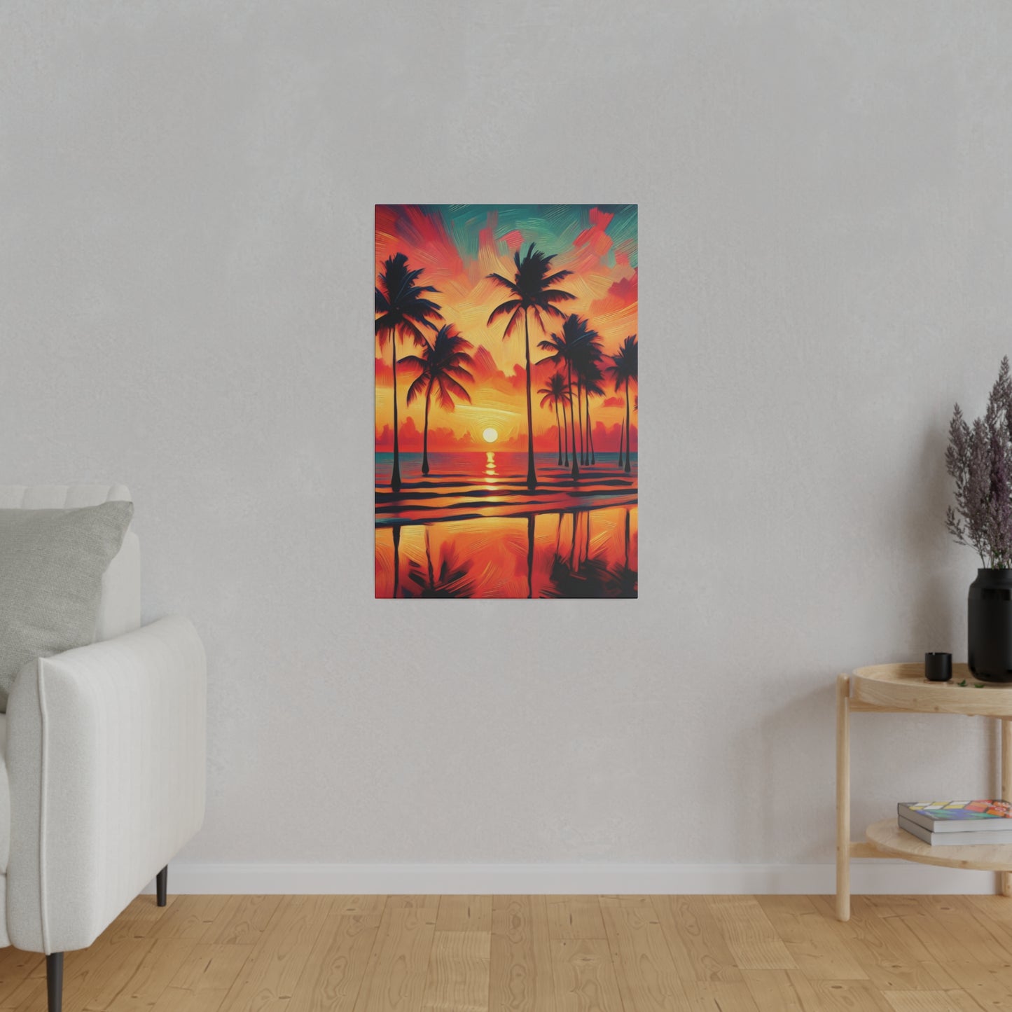 7346J - miami beach art, sunset background, ocean art work, beach art work, sunset designs, miami beach painting, miami beach print