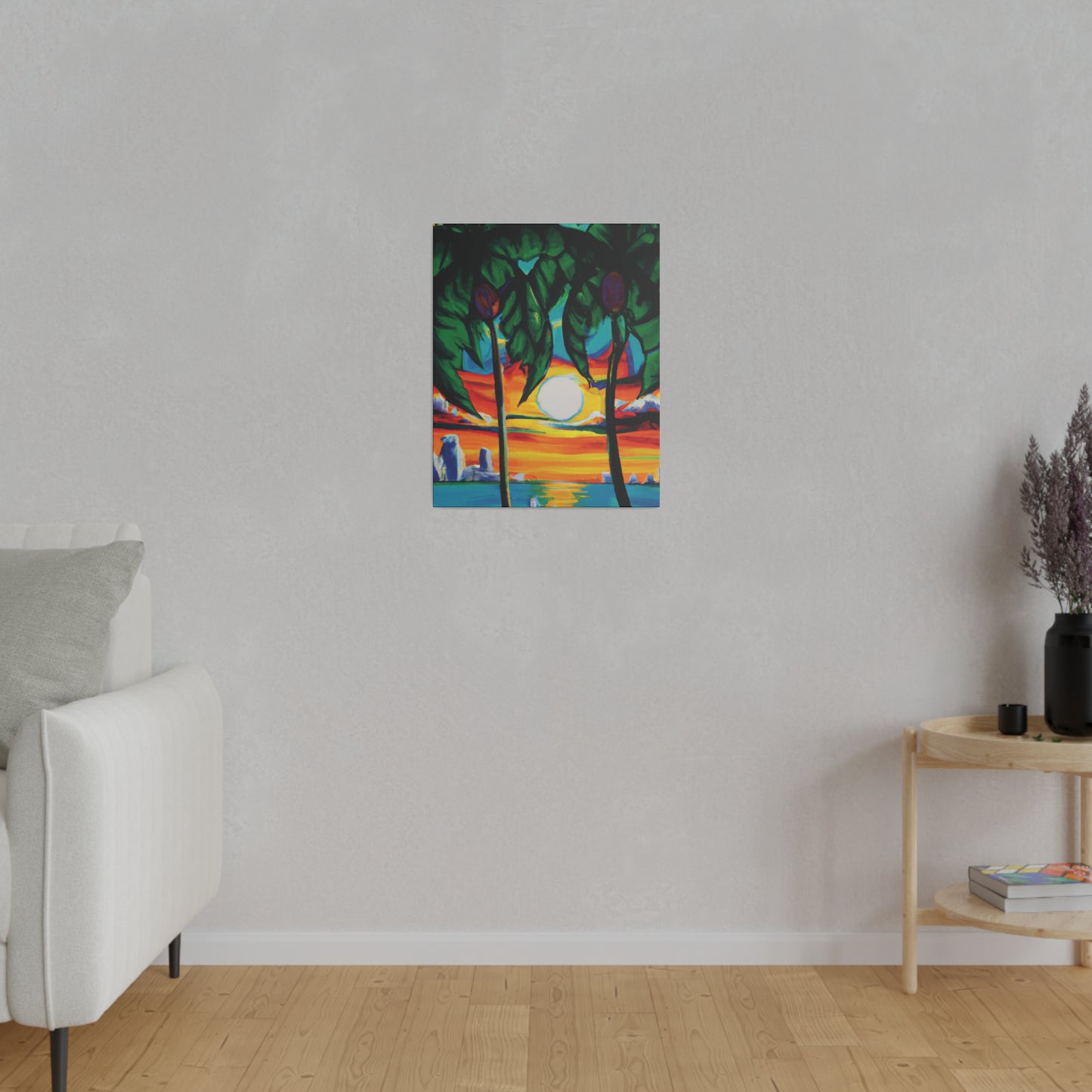 7643V - Miami Beach Sunset Painting Print | Miami | Beach | Sunset | Poster | Home Decor | Wall Art | Canvas