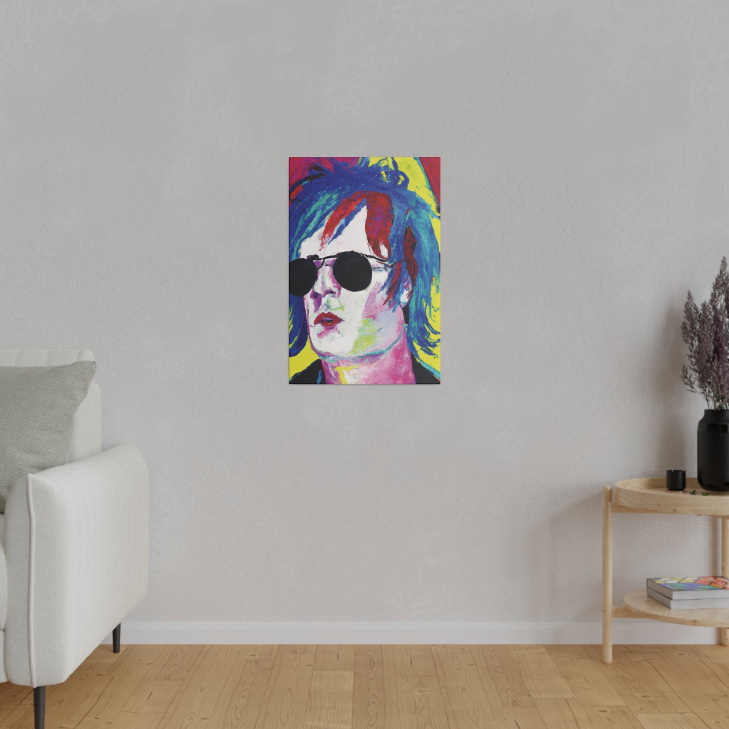 7634A - Rockstar Painting Print | Face | Abstract | Poster | Home Decor | Wall Art | Music Art | Canvas