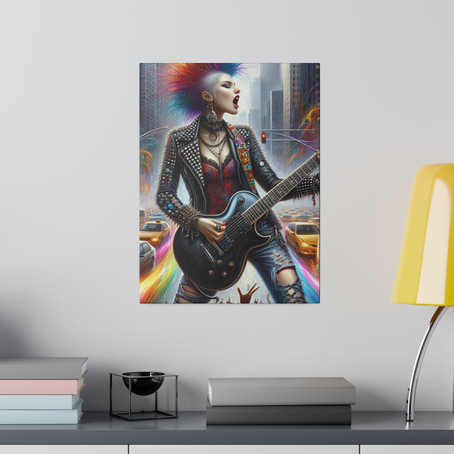 7301Z - Rockstar Oil Painting Style Print | Poster | Home Decor | Wall Art | Music Art | Canvas