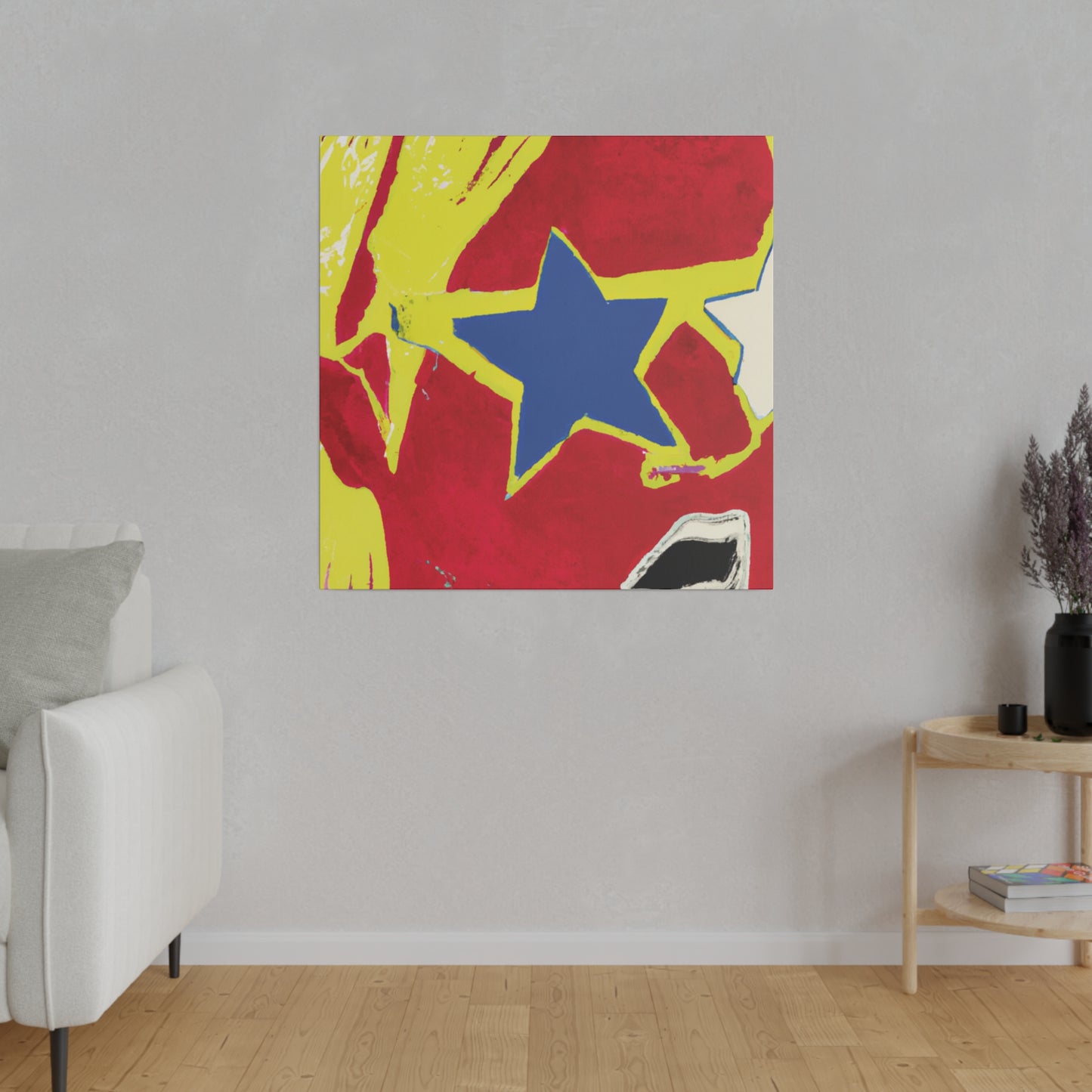 2109Q - Rockstar Painting Print | Face | Abstract | Poster | Home Decor | Wall Art | Music Art | Canvas