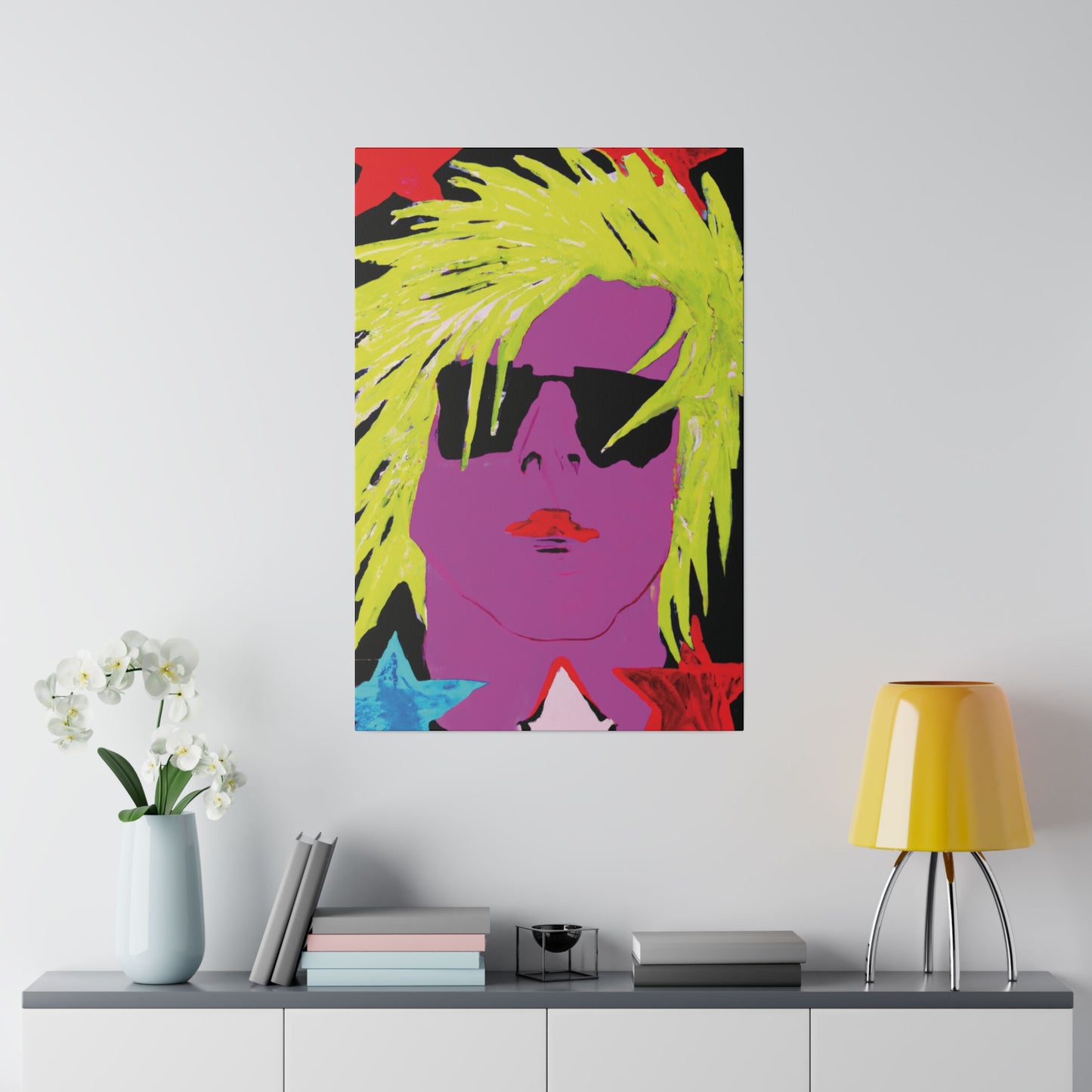 3271U - Rockstar Painting Print | Face | Abstract | Poster | Home Decor | Wall Art | Music Art | Canvas