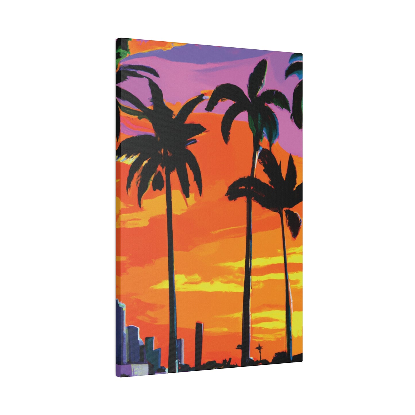 7834K - Miami Beach Sunset Painting Print | Miami | Beach | Sunset | Poster | Home Decor | Wall Art | Canvas