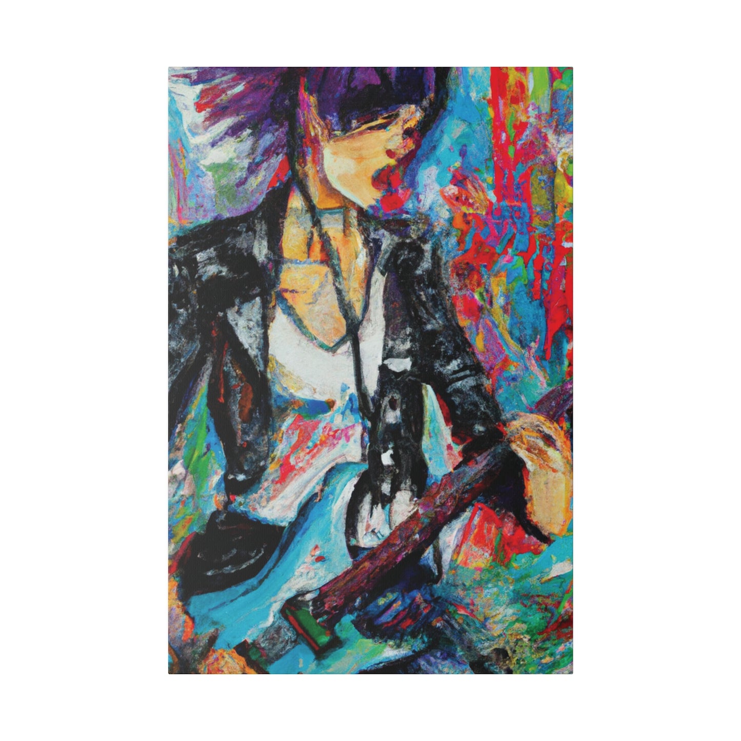 3492Z - Rockstar Oil Painting Style Print | Poster | Home Decor | Wall Art | Music Art | Canvas