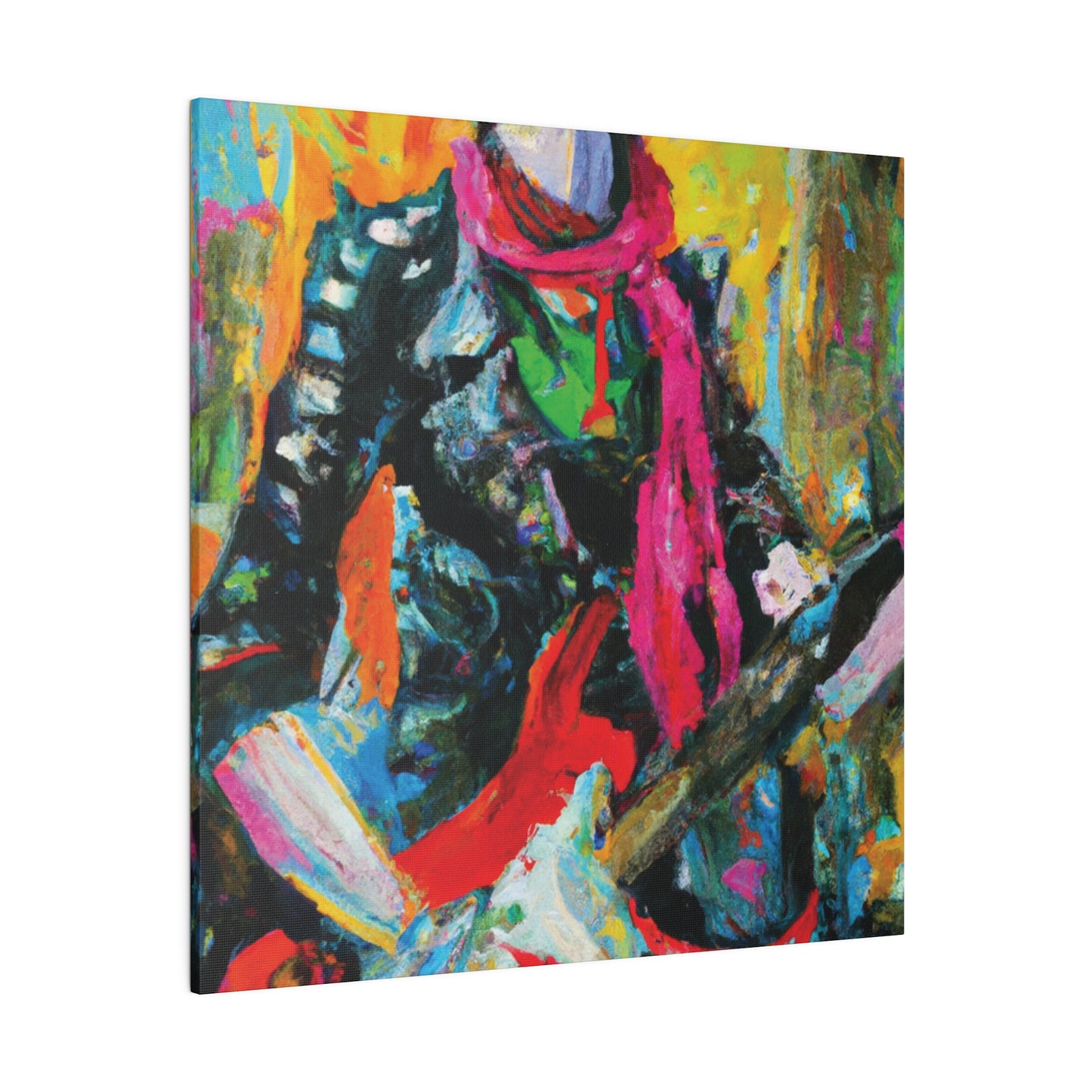 8579X - Rockstar Oil Painting Style Print | Poster | Home Decor | Wall Art | Music Art | Canvas