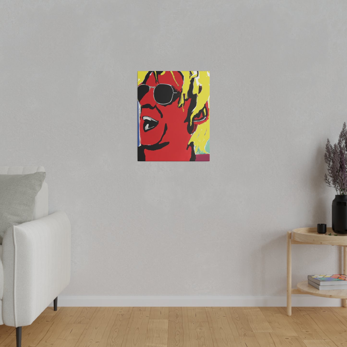 8166B - Rockstar Painting Print | Face | Abstract | Poster | Home Decor | Wall Art | Music Art | Canvas