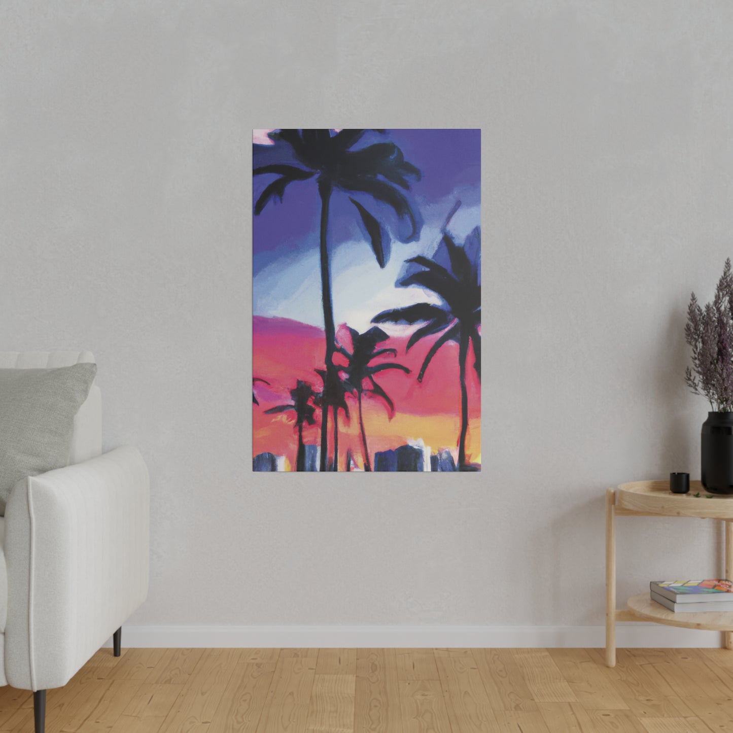 7473F - Miami Beach Sunset Painting Print | Miami | Beach | Sunset | Poster | Home Decor | Wall Art | Canvas