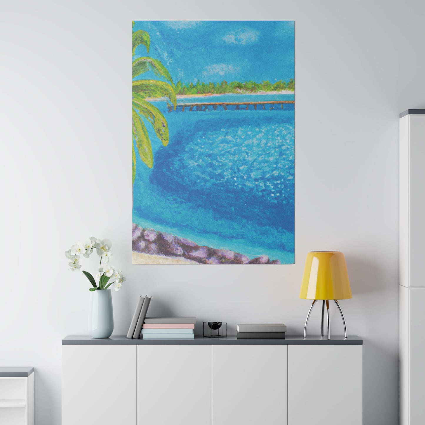 9462U - Bahamas Ocean Painting Print | Bahamas | Ocean | Beach | Poster | Home Decor | Wall Art | Canvas