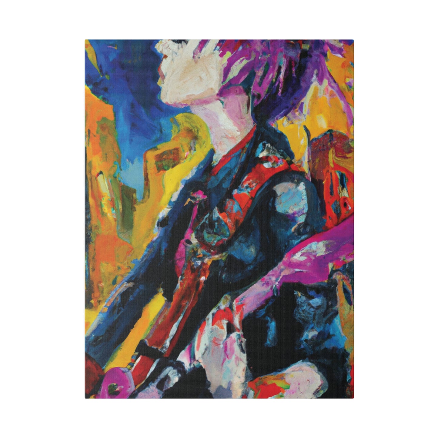8245D - Rockstar Oil Painting Style Print | Poster | Home Decor | Wall Art | Music Art | Canvas