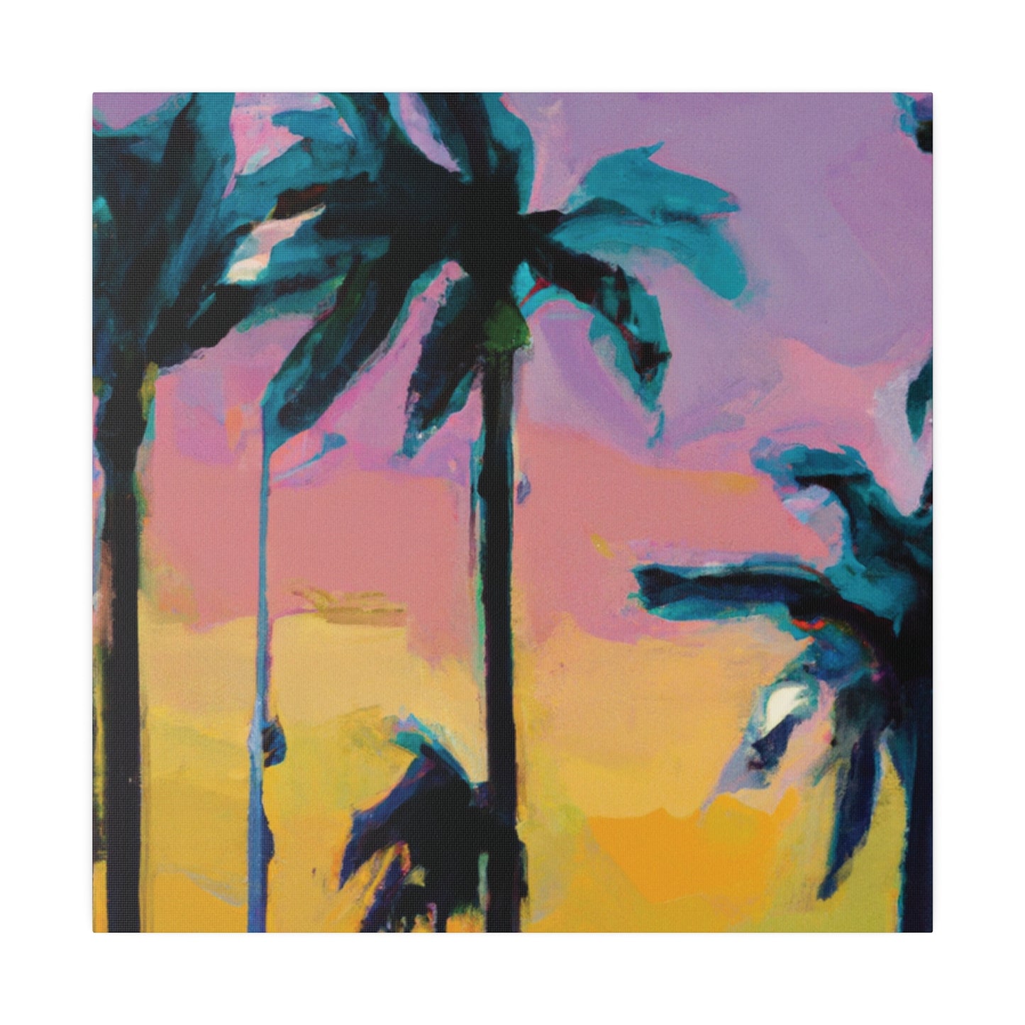 510K - Miami Beach Sunset Painting Print | Miami | Beach | Sunset | Poster | Home Decor | Wall Art | Canvas