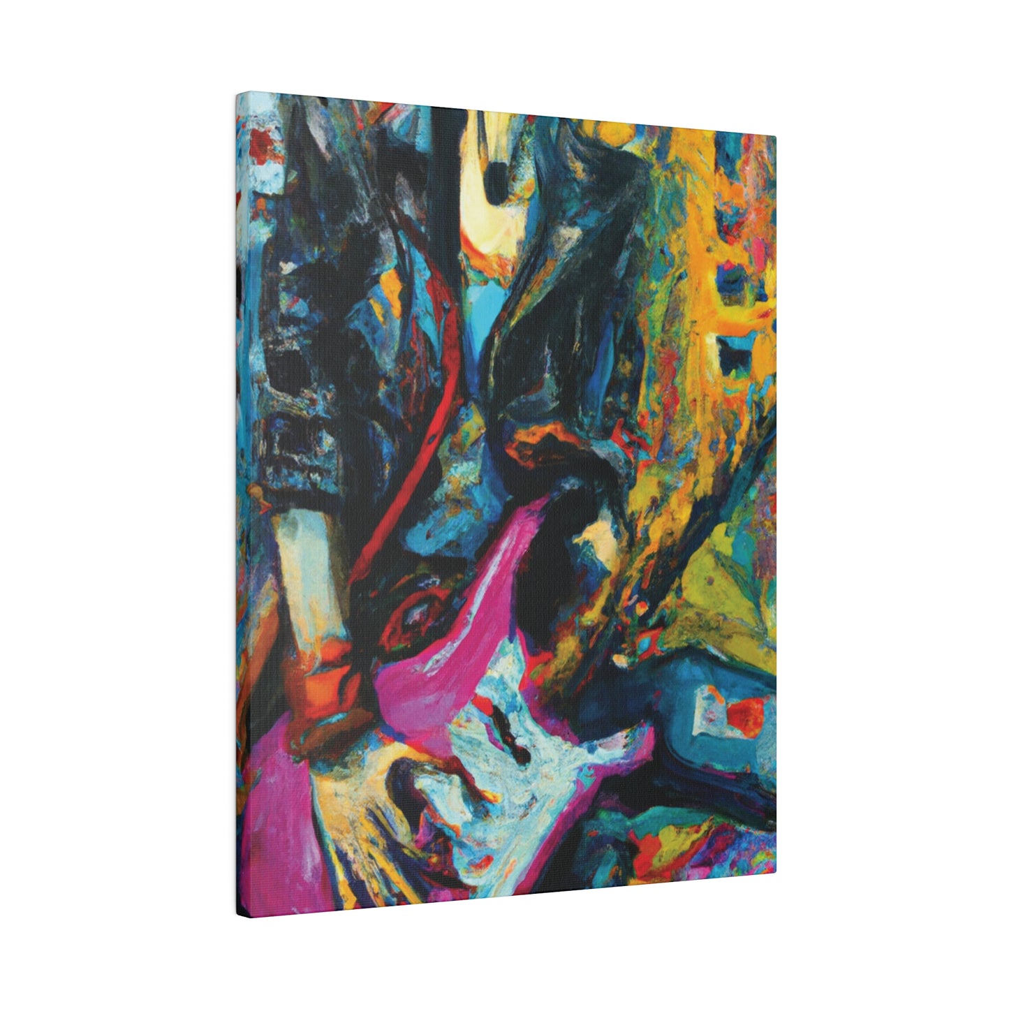 6873X - Rockstar Oil Painting Style Print | Poster | Home Decor | Wall Art | Music Art | Canvas