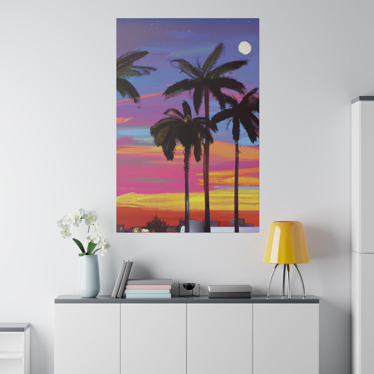 4360Y - Miami Beach Sunset Painting Print | Miami | Beach | Sunset | Poster | Home Decor | Wall Art | Canvas