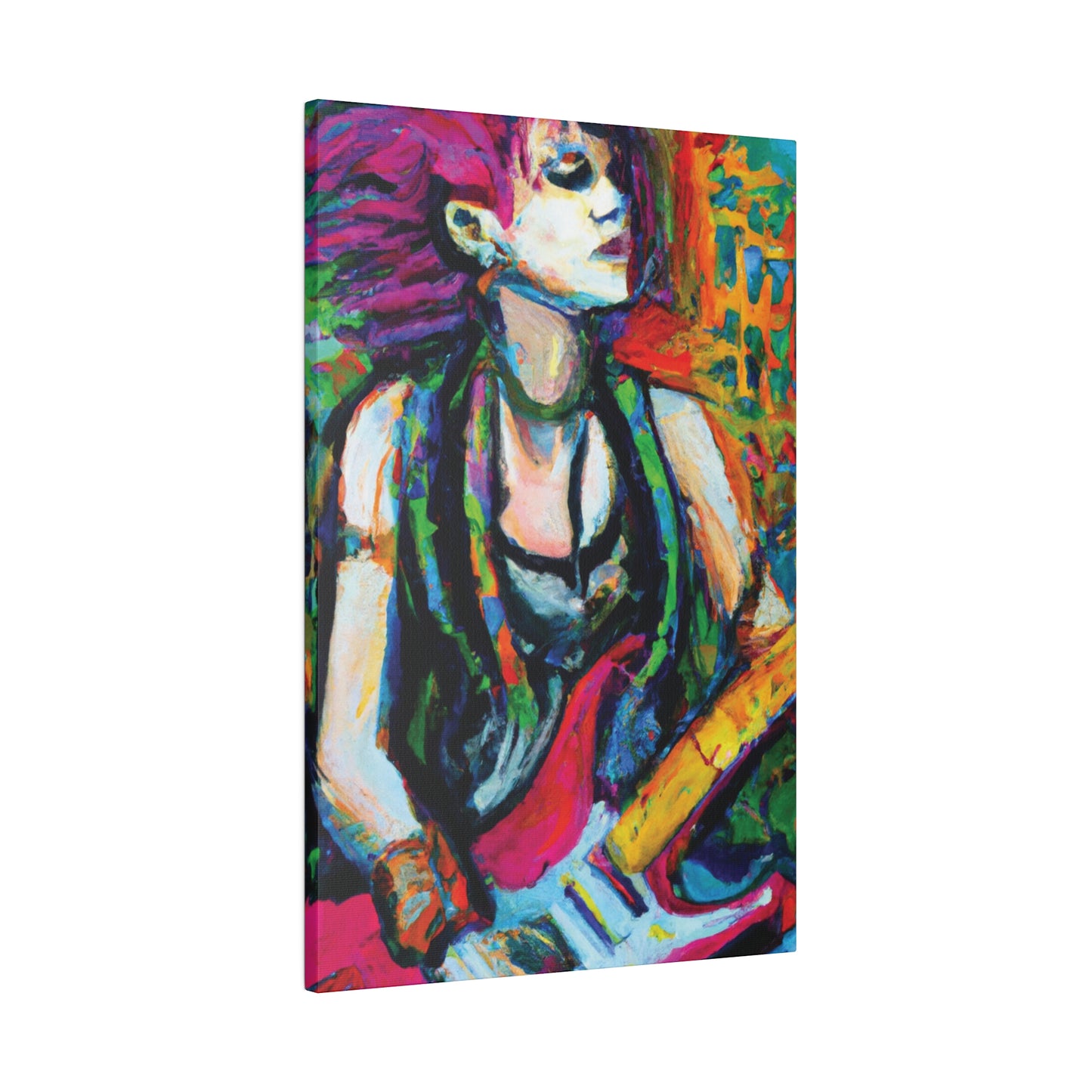 9572N - Rockstar Oil Painting Style Print | Poster | Home Decor | Wall Art | Music Art | Canvas