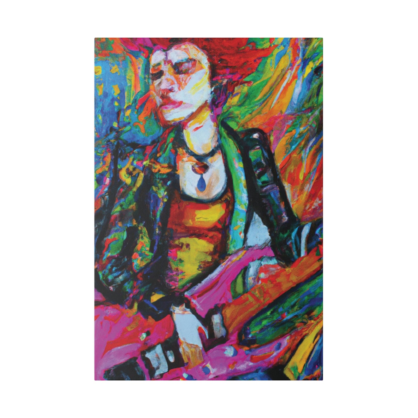 8293B - Rockstar Oil Painting Style Print | Poster | Home Decor | Wall Art | Music Art | Canvas