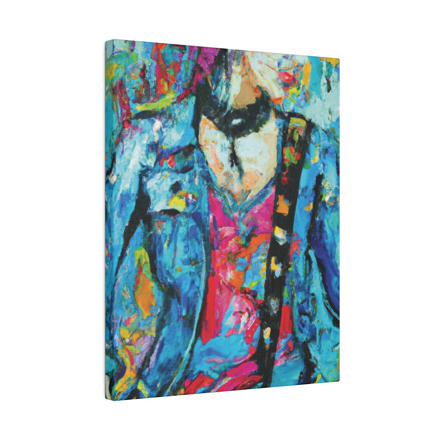 8374W - Rockstar Oil Painting Style Print | Poster | Home Decor | Wall Art | Music Art | Canvas