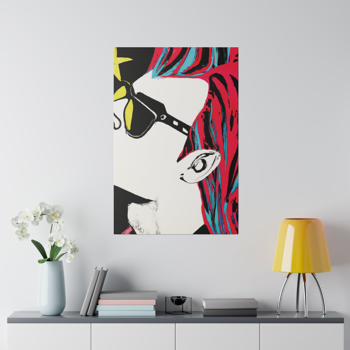 6865F - Rockstar Painting Print | Face | Abstract | Poster | Home Decor | Wall Art | Music Art | Canvas