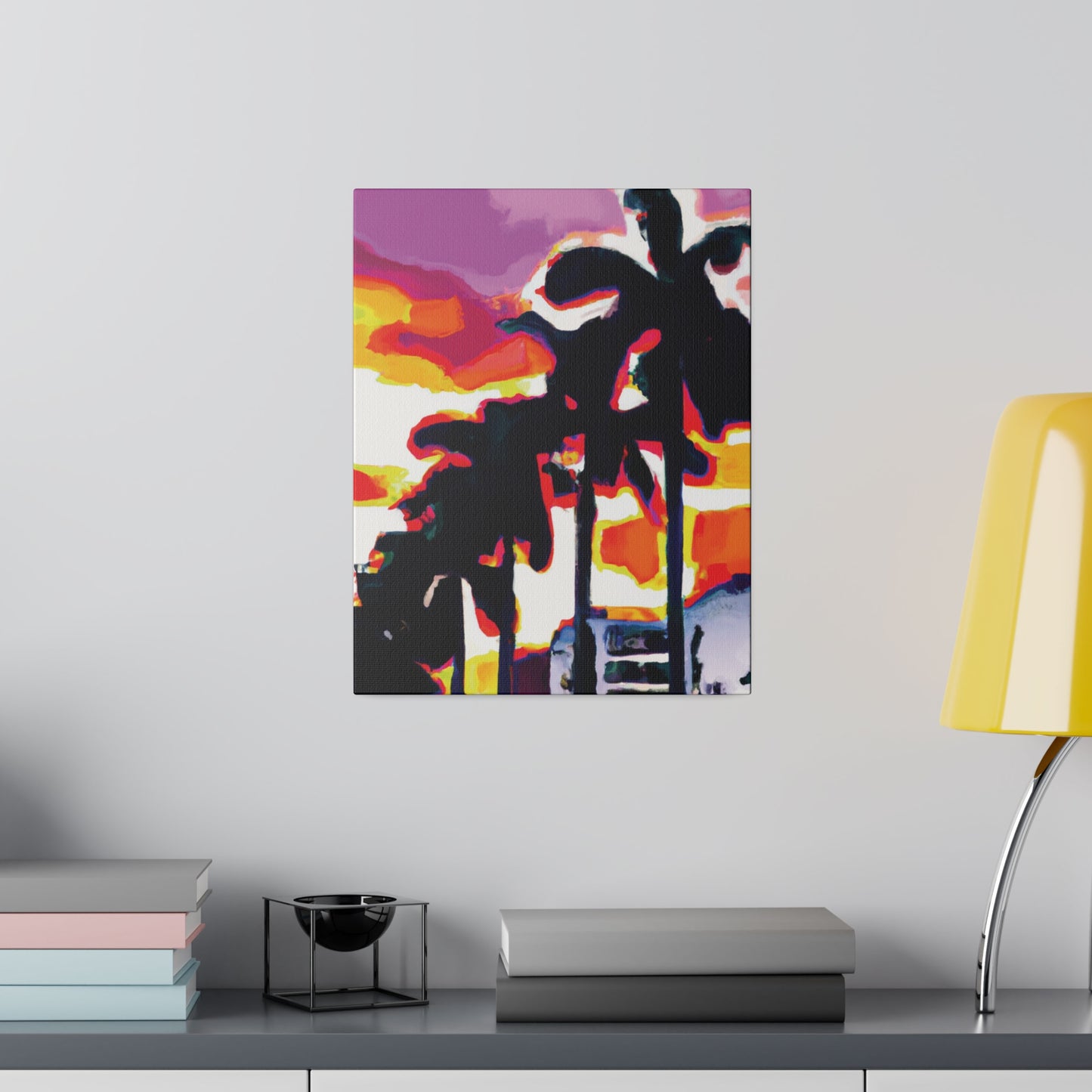 1923K - Miami Beach Sunset Painting Print | Miami | Beach | Sunset | Poster | Home Decor | Wall Art | Canvas