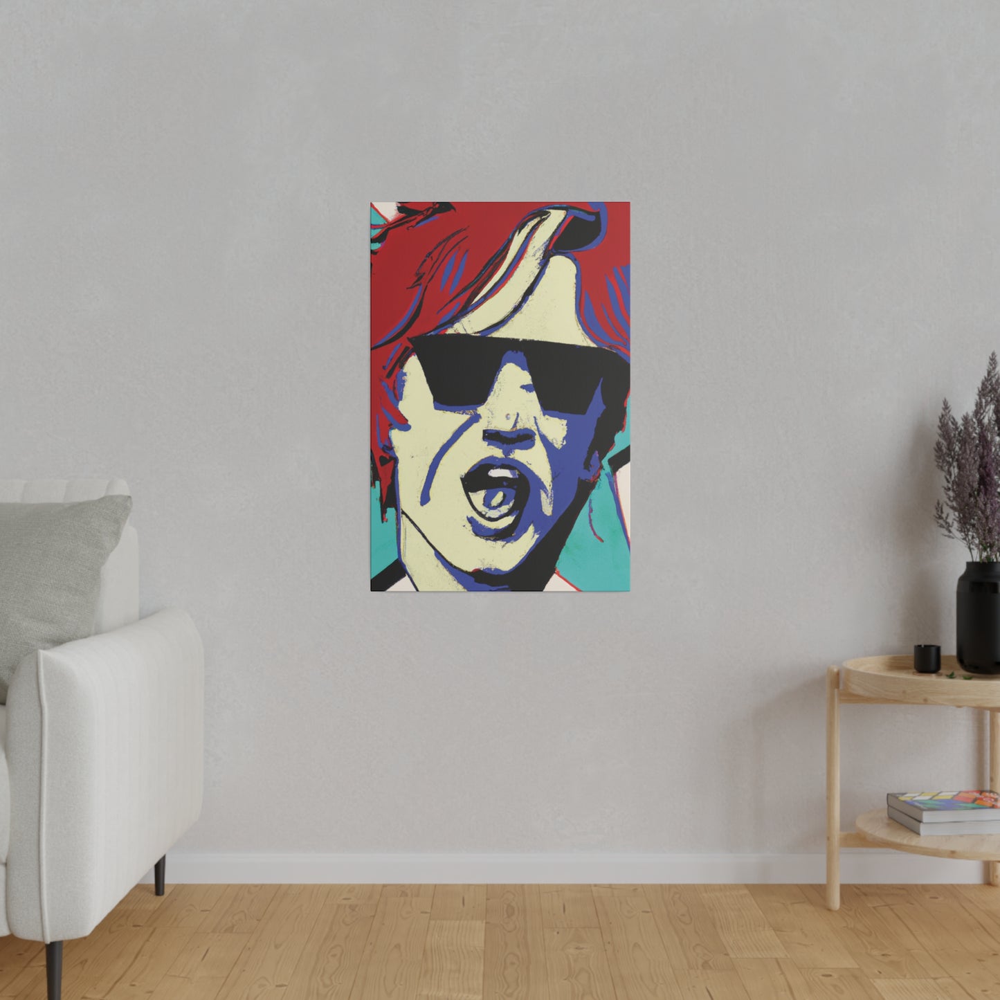 3245Z - Rockstar Painting Print | Face | Abstract | Poster | Home Decor | Wall Art | Music Art | Canvas
