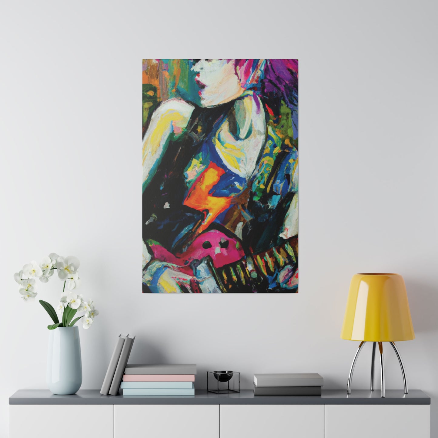 4327X - Rockstar Oil Painting Style Print | Poster | Home Decor | Wall Art | Music Art | Canvas