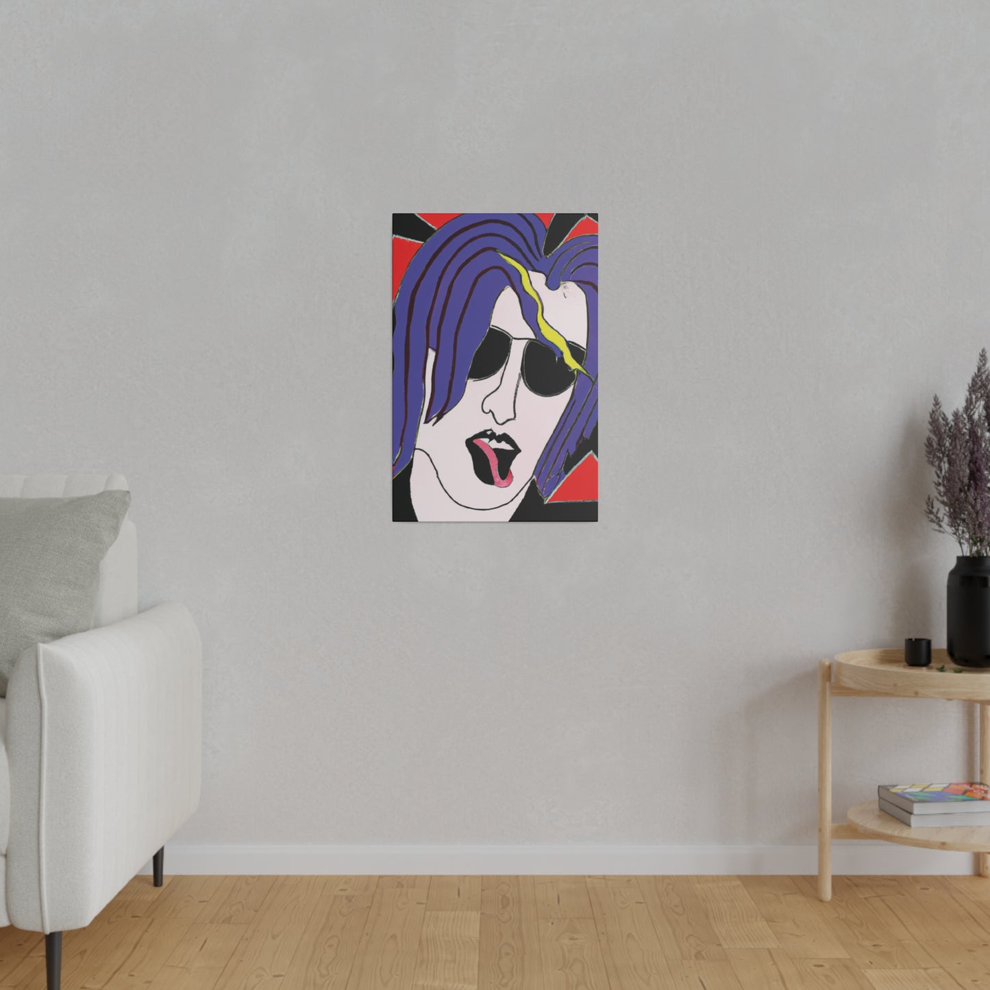 7258X - Rockstar Painting Print | Face | Abstract | Poster | Home Decor | Wall Art | Music Art | Canvas