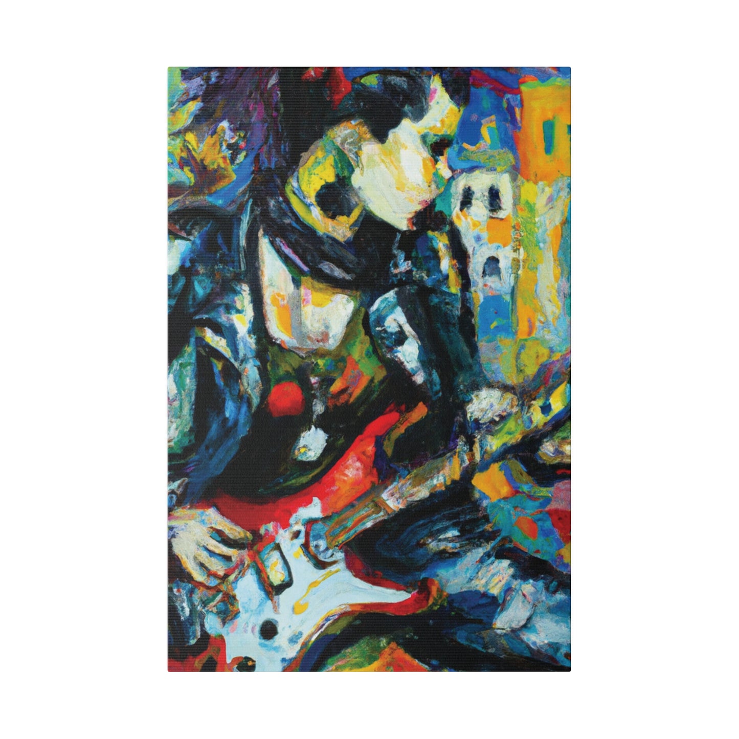 7547K - Rockstar Oil Painting Style Print | Poster | Home Decor | Wall Art | Music Art | Canvas