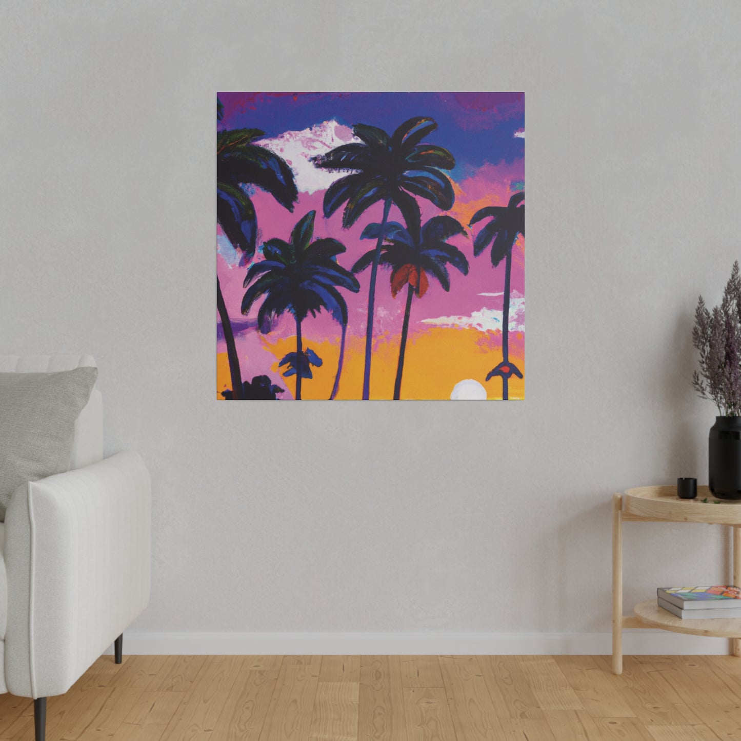 3714A - Miami Beach Sunset Painting Print | Miami | Beach | Sunset | Poster | Home Decor | Wall Art | Canvas