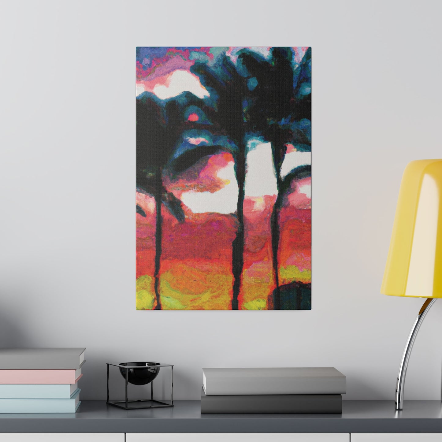 9677K - Miami Beach Sunset Painting Print | Miami | Beach | Sunset | Poster | Home Decor | Wall Art | Canvas