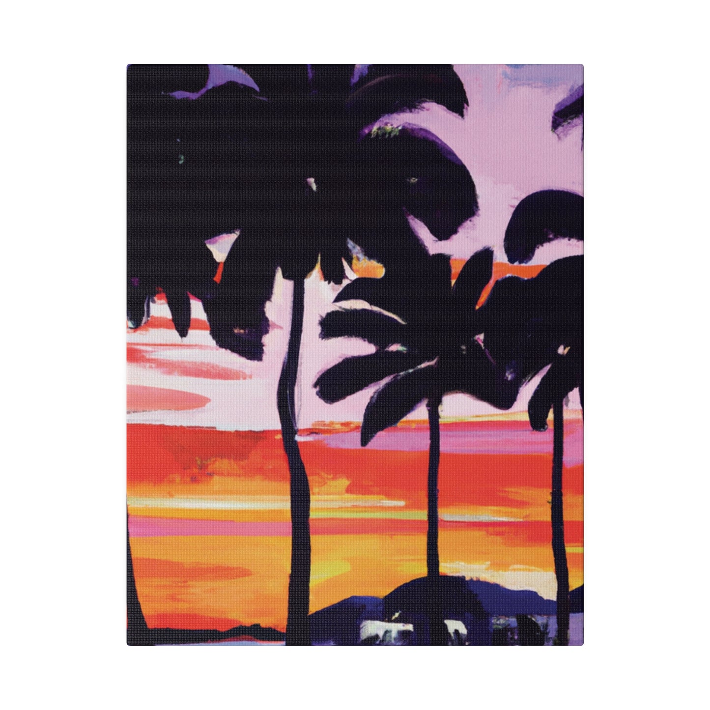 2948T - Miami Beach Sunset Painting Print | Miami | Beach | Sunset | Poster | Home Decor | Wall Art | Canvas