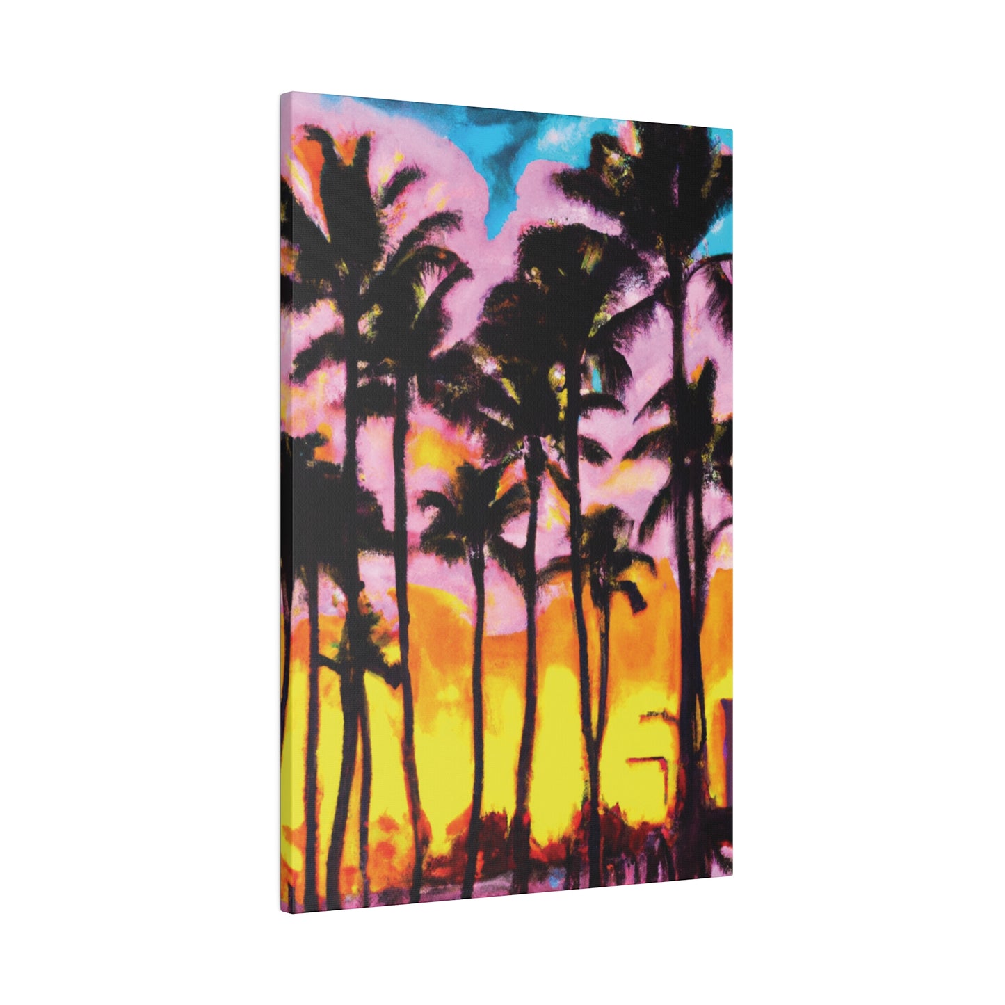 6202Q - Miami Beach Sunset Painting Print | Miami | Beach | Sunset | Poster | Home Decor | Wall Art | Canvas