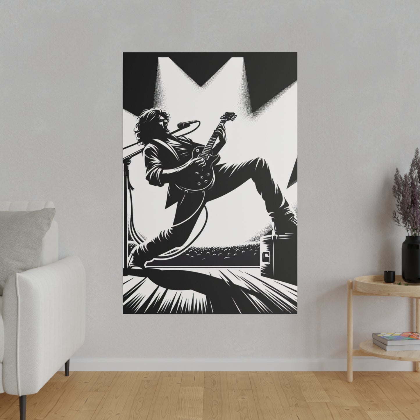 7325M - music art work, rockstar gifts, musician gift ideas, guitar art work, guitar artwork, guitar wall art canvas, playing guitar, decor