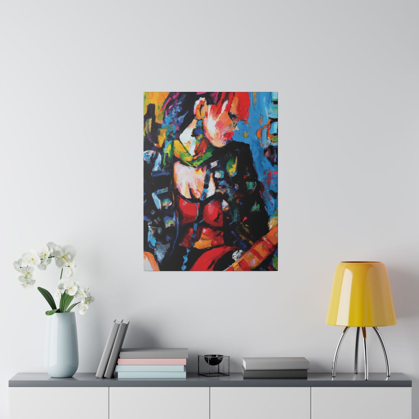 9602B - Rockstar Oil Painting Style Print | Poster | Home Decor | Wall Art | Music Art | Canvas