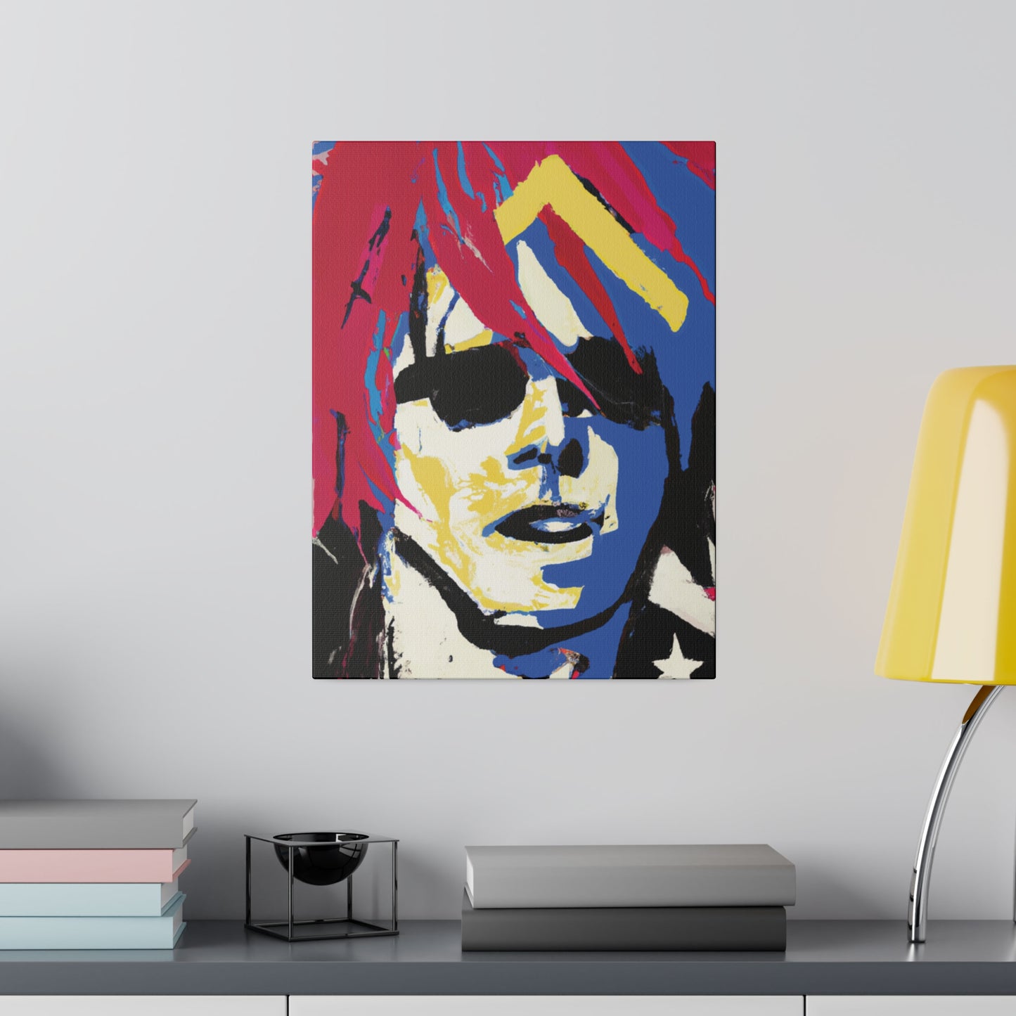 9537K - Rockstar Painting Print | Face | Abstract | Poster | Home Decor | Wall Art | Music Art | Canvas