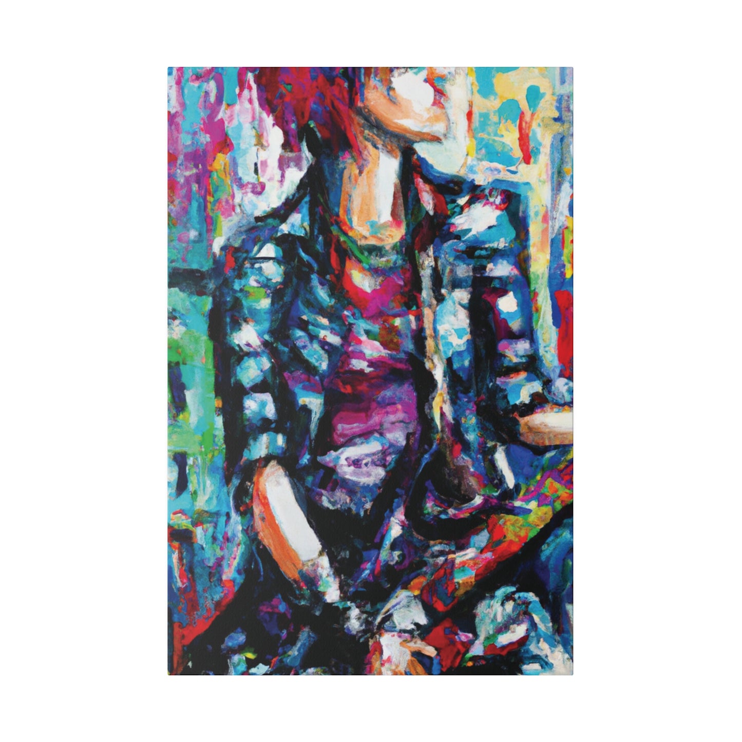 5033P - Rockstar Oil Painting Style Print | Poster | Home Decor | Wall Art | Music Art | Canvas