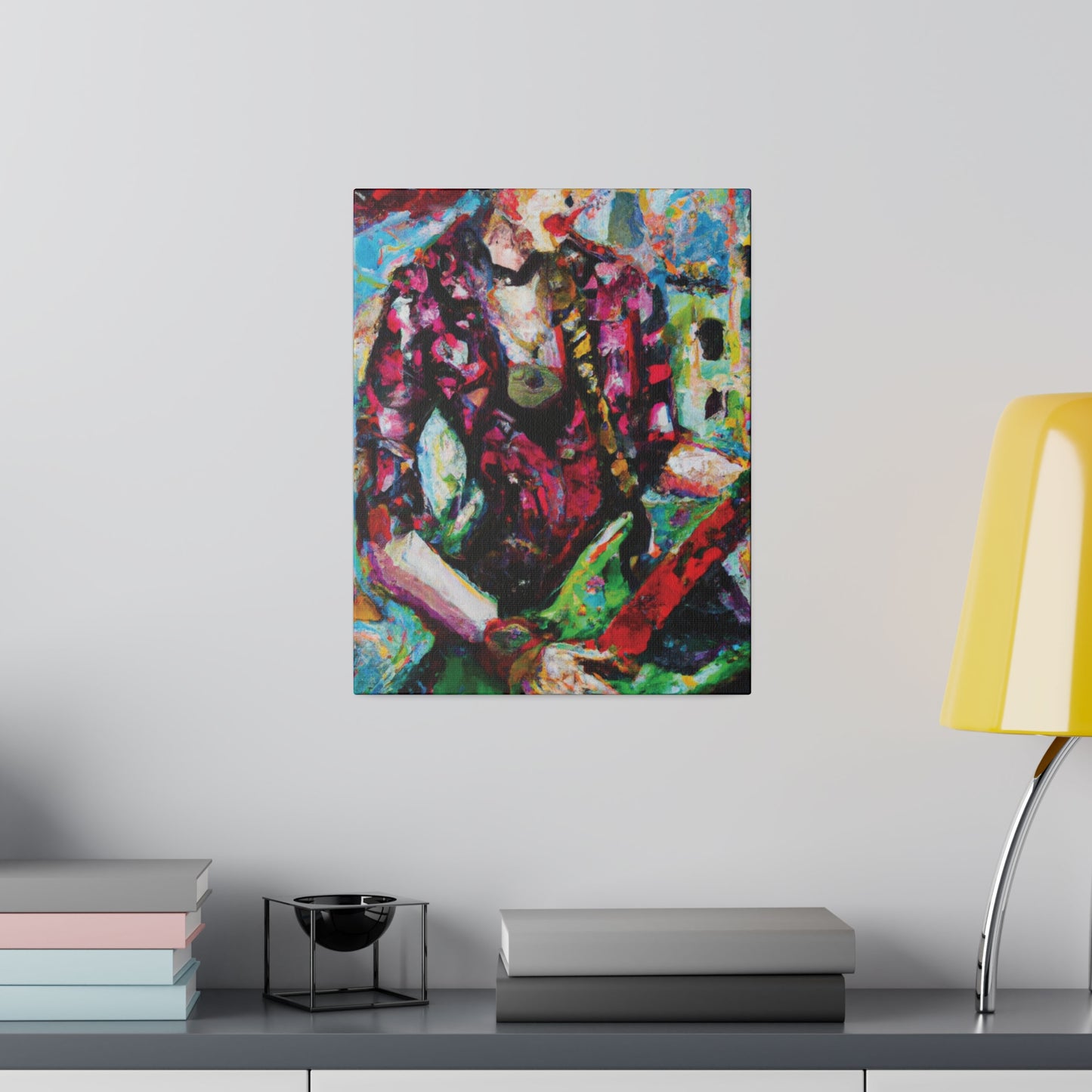 9453F - Rockstar Oil Painting Style Print | Poster | Home Decor | Wall Art | Music Art | Canvas