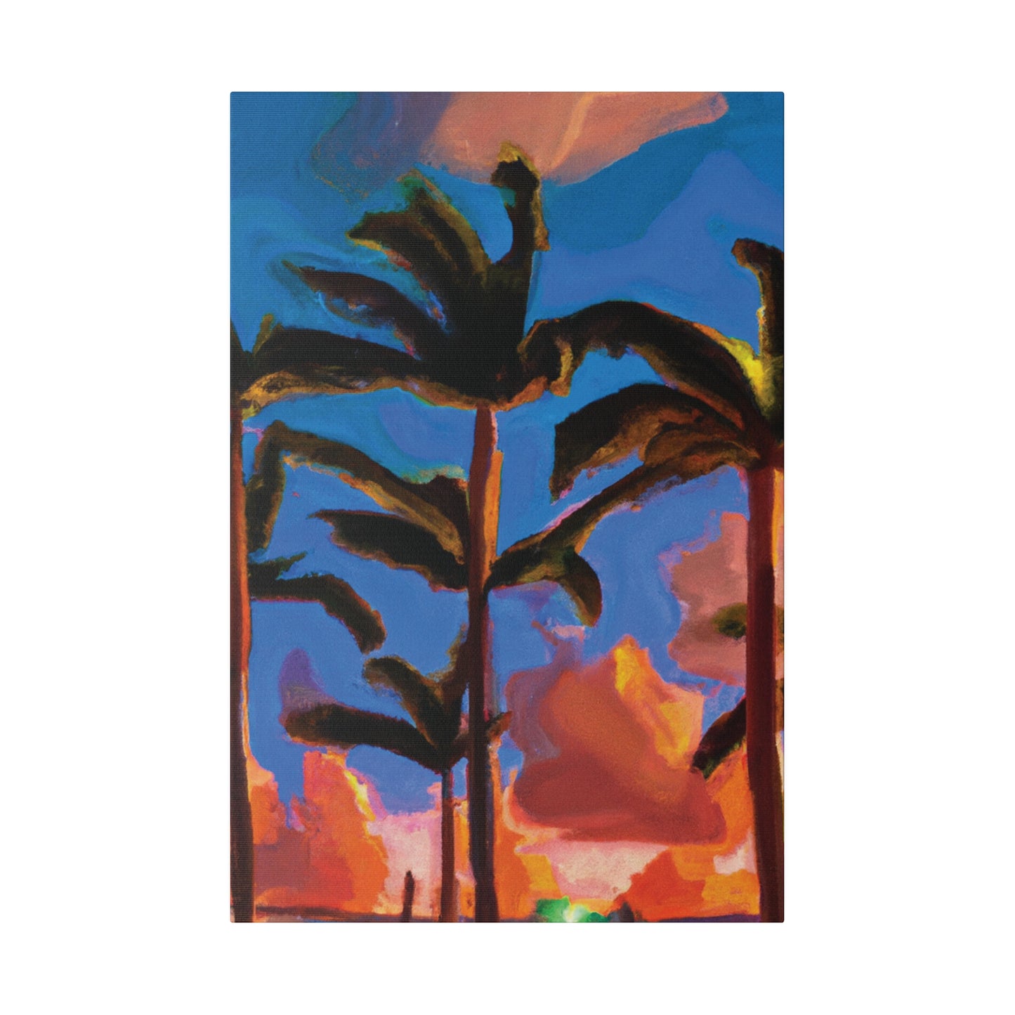 4464U - Miami Beach Sunset Painting Print | Miami | Beach | Sunset | Poster | Home Decor | Wall Art | Canvas