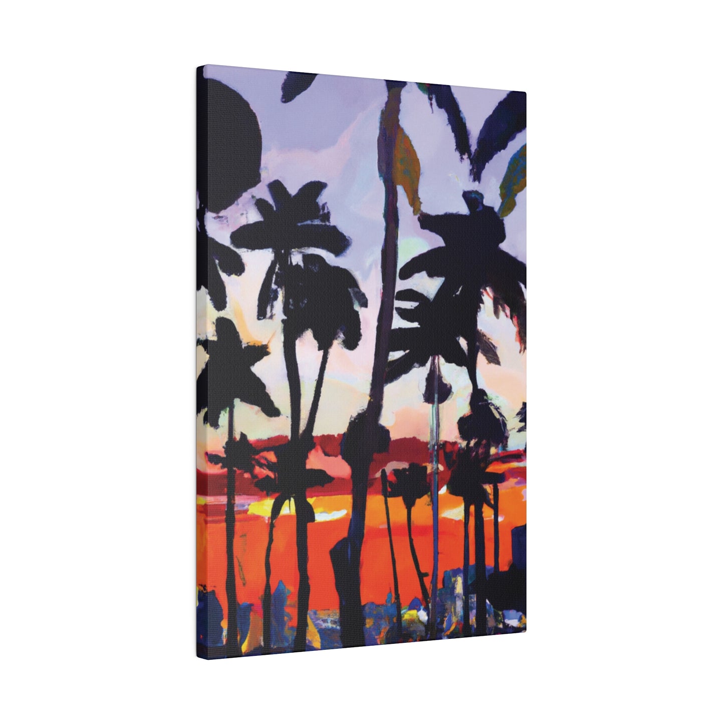 4161D - Miami Beach Sunset Painting Print | Miami | Beach | Sunset | Poster | Home Decor | Wall Art | Canvas