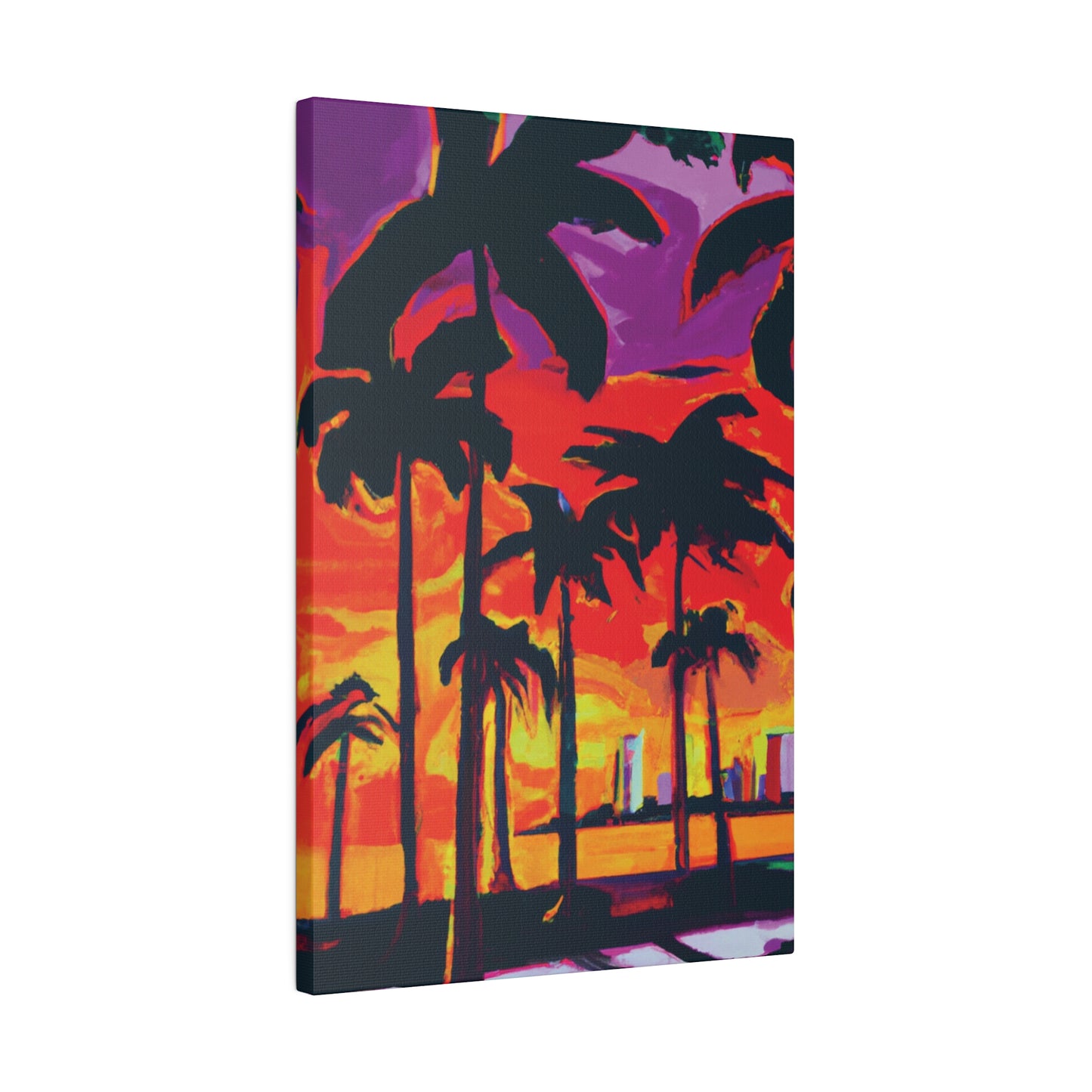 3128K - Miami Beach Sunset Painting Print | Miami | Beach | Sunset | Poster | Home Decor | Wall Art | Canvas