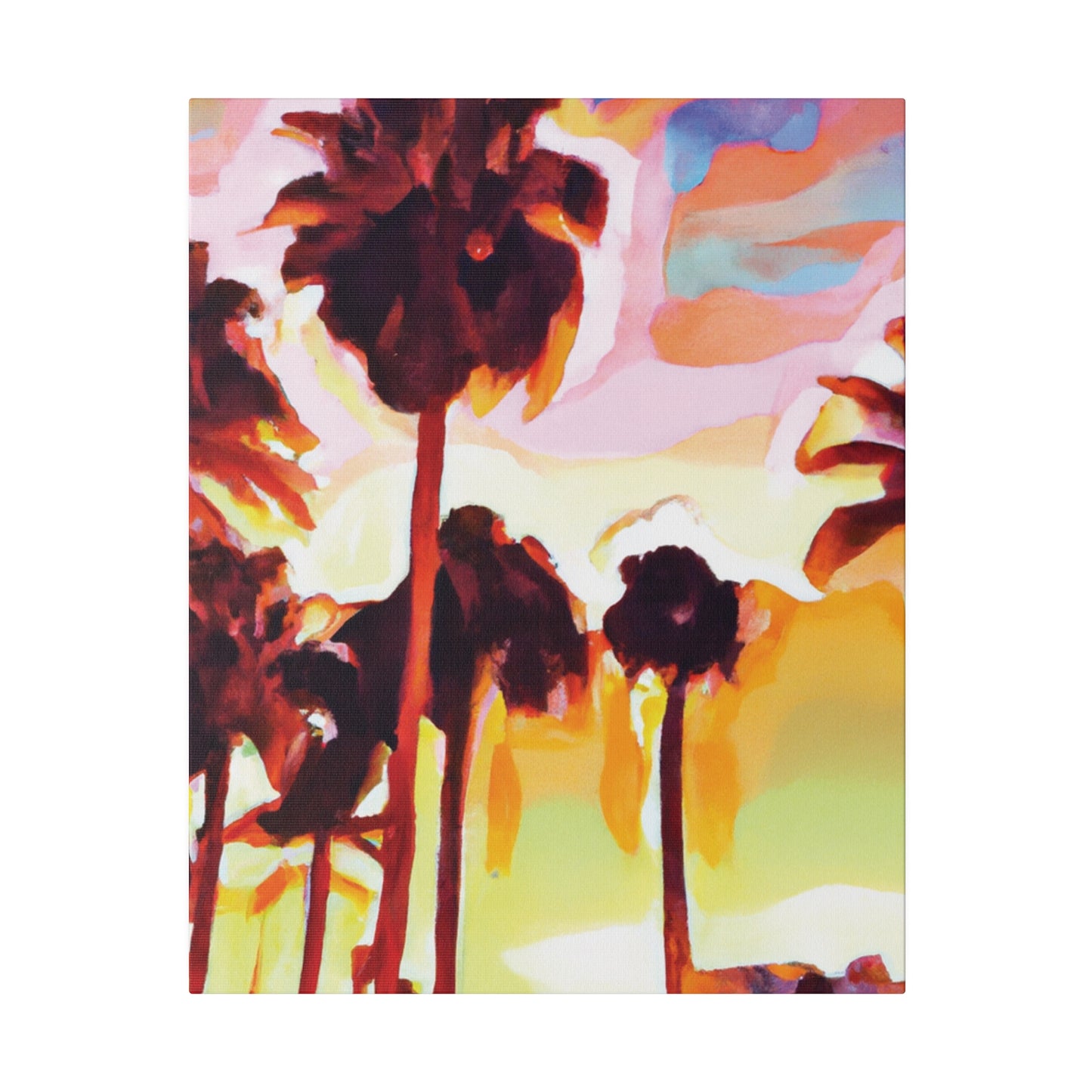 7678L - Miami Beach Sunset Painting Print | Miami | Beach | Sunset | Poster | Home Decor | Wall Art | Canvas