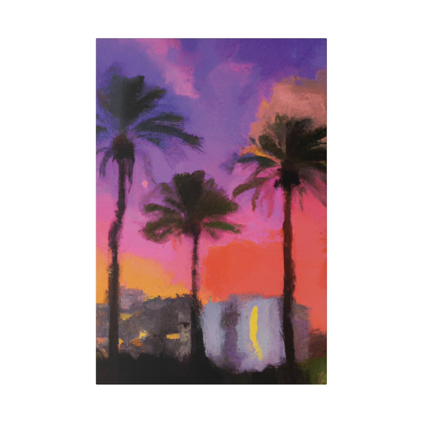 722V - Miami Beach Sunset Painting Print | Miami | Beach | Sunset | Poster | Home Decor | Wall Art | Canvas